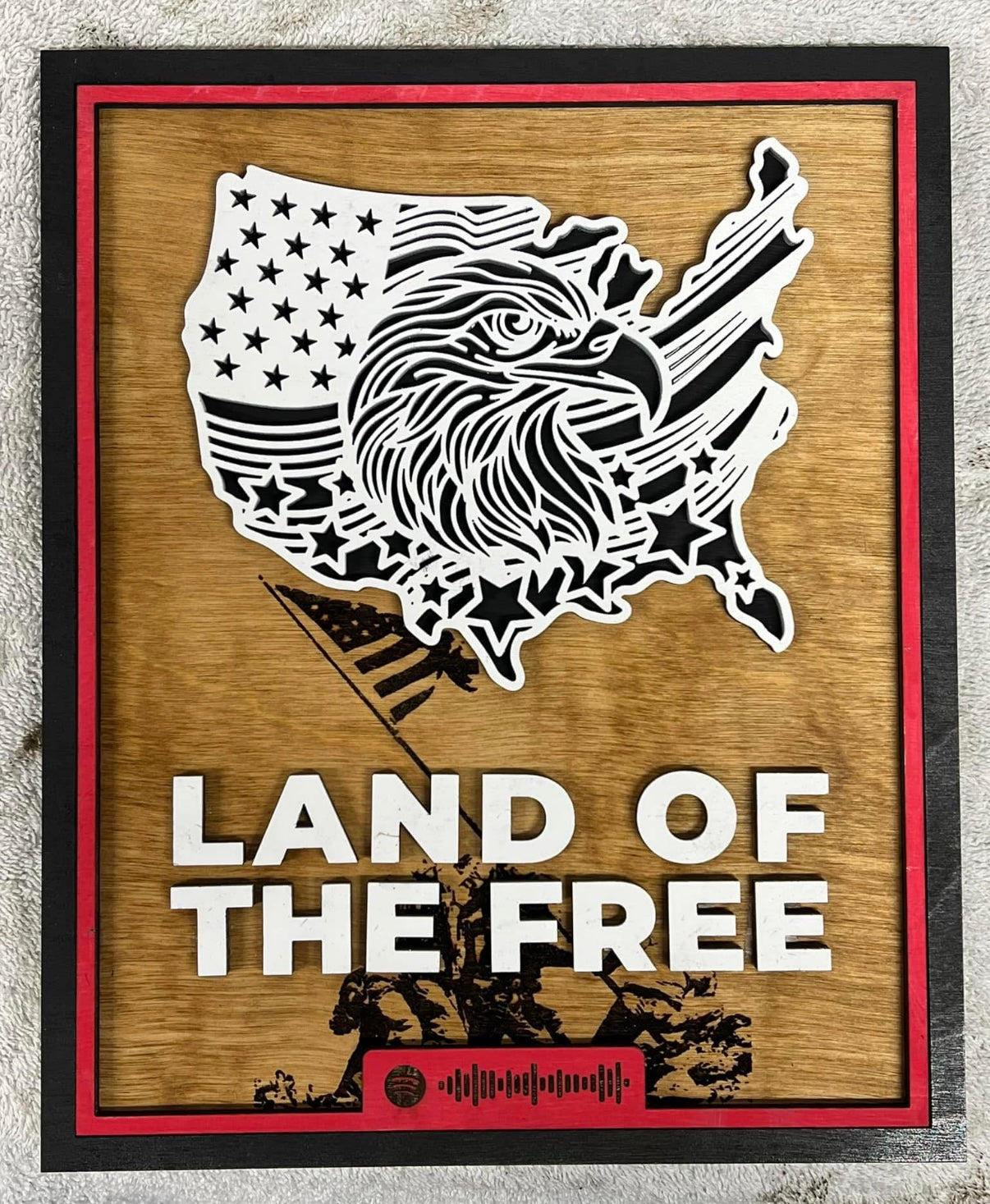 Land of the Free Frame Pop Sign