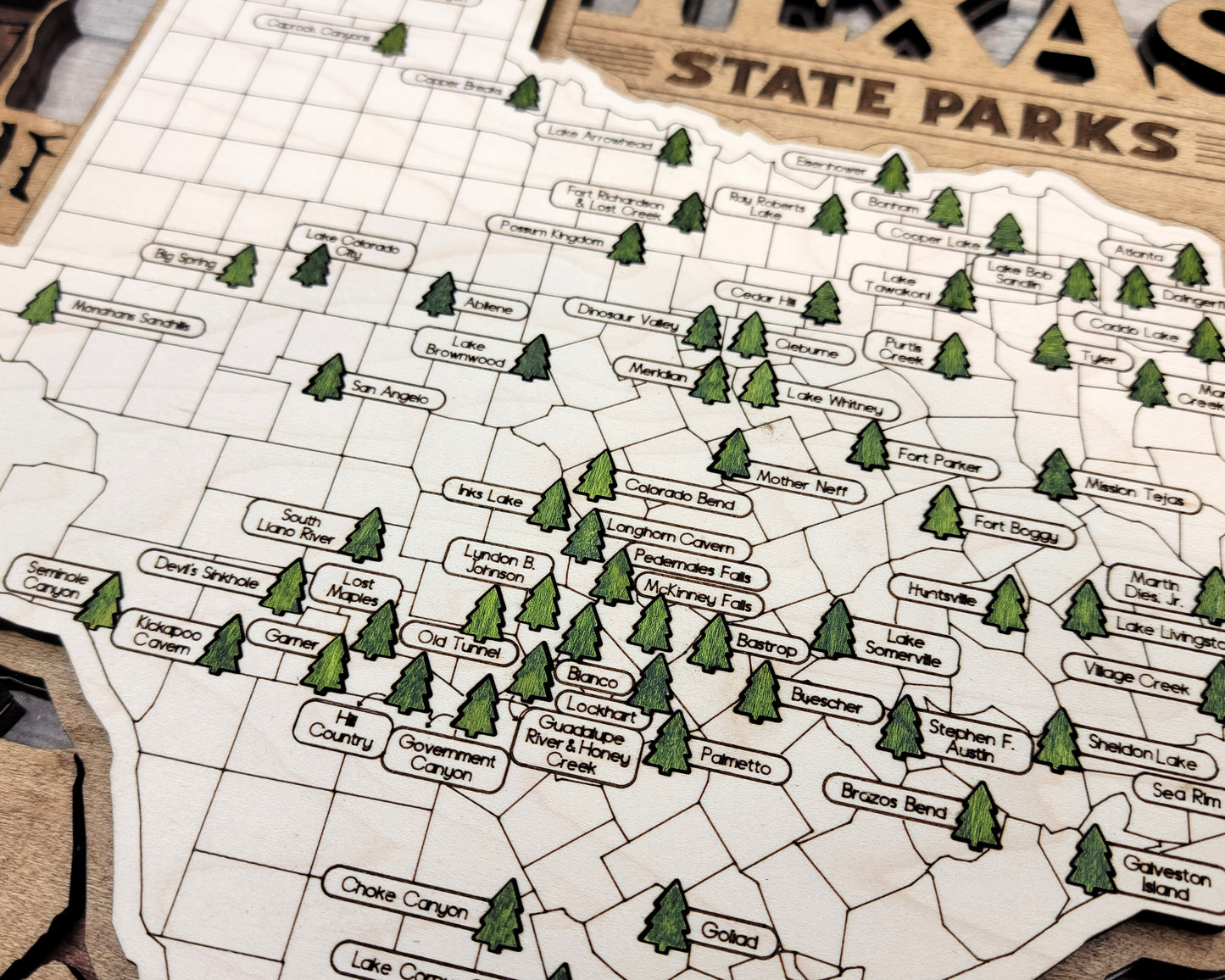 texas-state-park-explorer-map-state-park-checklist-for-campers-trav-barkinnails-wood-and-laser for Free Printable Map Of Texas State Parks Texas State Park Explorer Map - State Park Checklist for Campers, Trav – BarkinNails Wood and Laser for Free Printable Map Of Texas State Parks